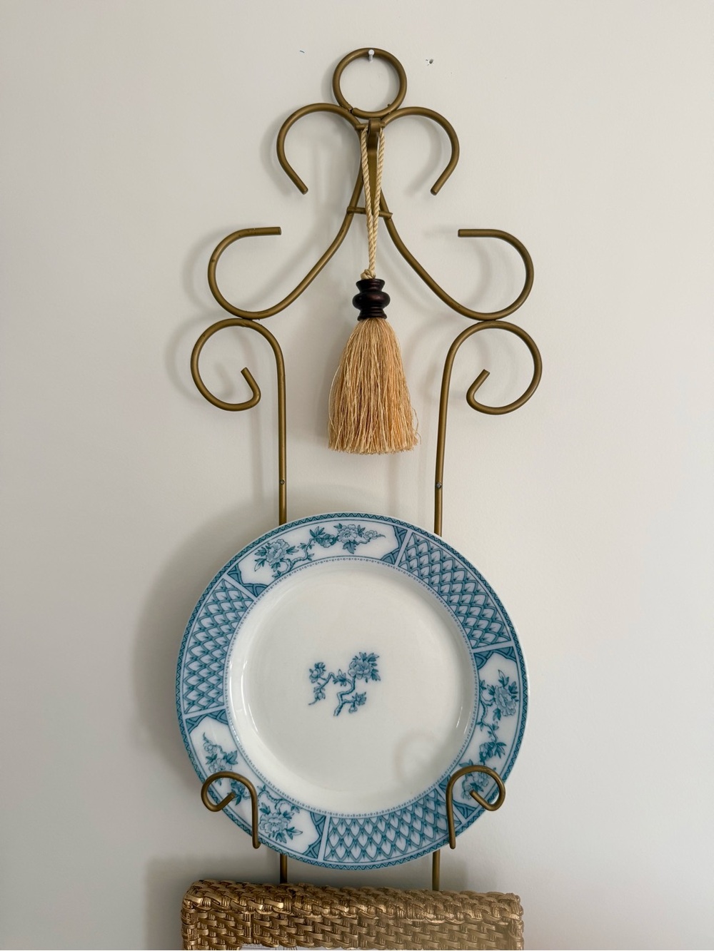 Johnson Bros “The Exeter” Decorative Blue and White Wall Plate - Classic Design